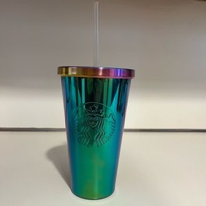 🚫SOLD🚫 Starbucks oil slick stainless steel Tumbler – 2016